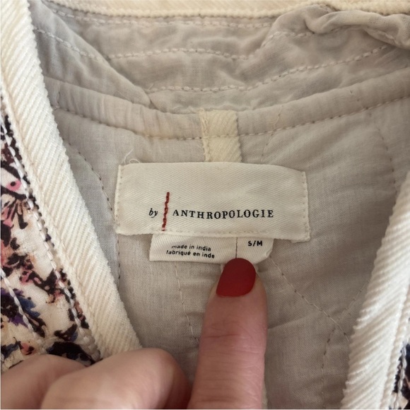 Anthropologie Quilted Vest Size Small/Medium Floral Print Pockets Open **Read** - Picture 9 of 14